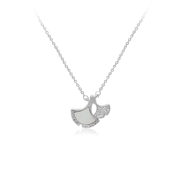 Gingko Leaf Mother of Pearl Necklace.