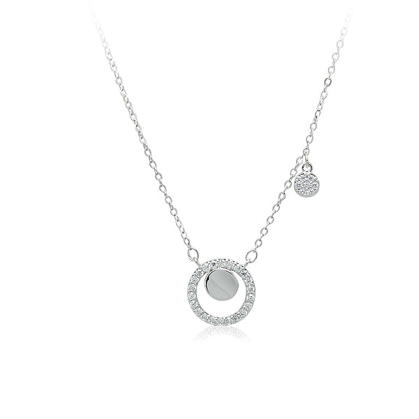 Round Cubic Zirconia Necklace.