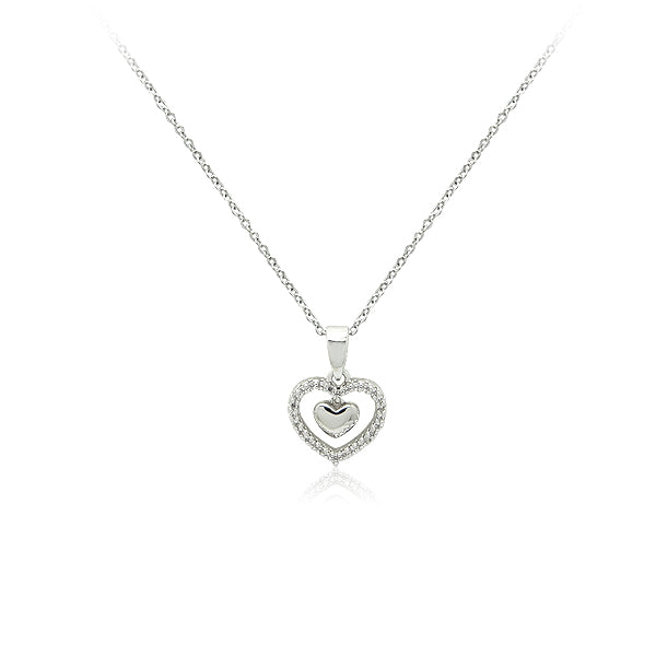 Heart Cubic Zirconia Necklace.