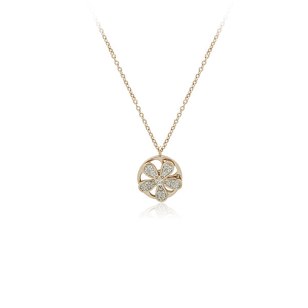 Flower Cubic Zirconia Pendant.