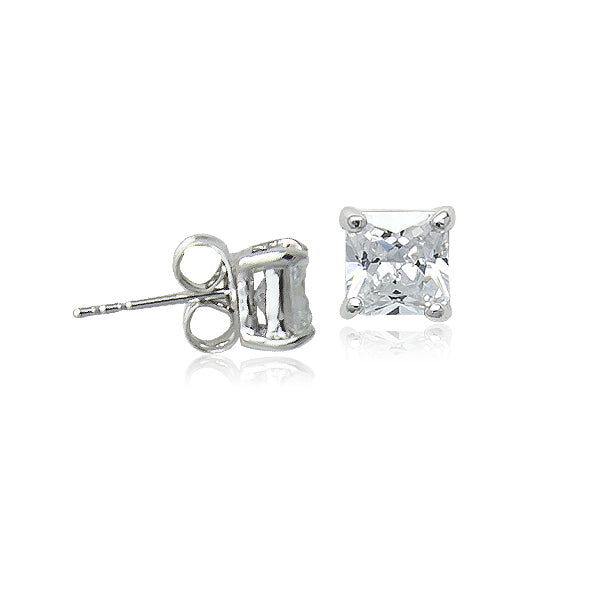 5mm Cubic Zirconia Solitaire Stud Earring.