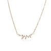 CHOMEL Cubic Zirconia Leaf Rosegold Necklace